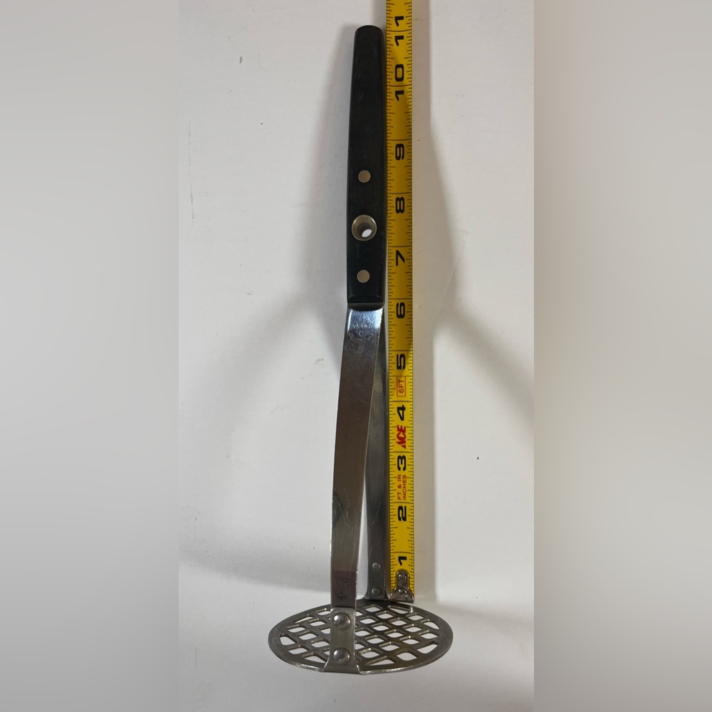Vintage Flint Stainless Vanadium Potato Masher, Composite Handle, Made in USA - Picture 5 of 6